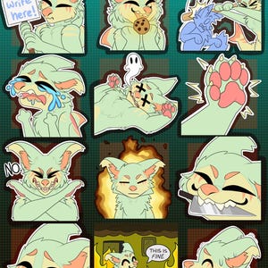 Digital Manokit Furry Emote/Sticker Bases (Pack 5)