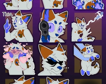 Digital Canine Furry Emote/Sticker Bases (Pack 4)