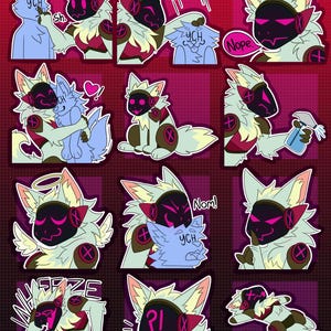 Digital Protogen harige emote/stickerbases (3 stuks)