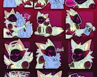 Digital Protogen Furry Emote/Sticker Bases (Pack 3)