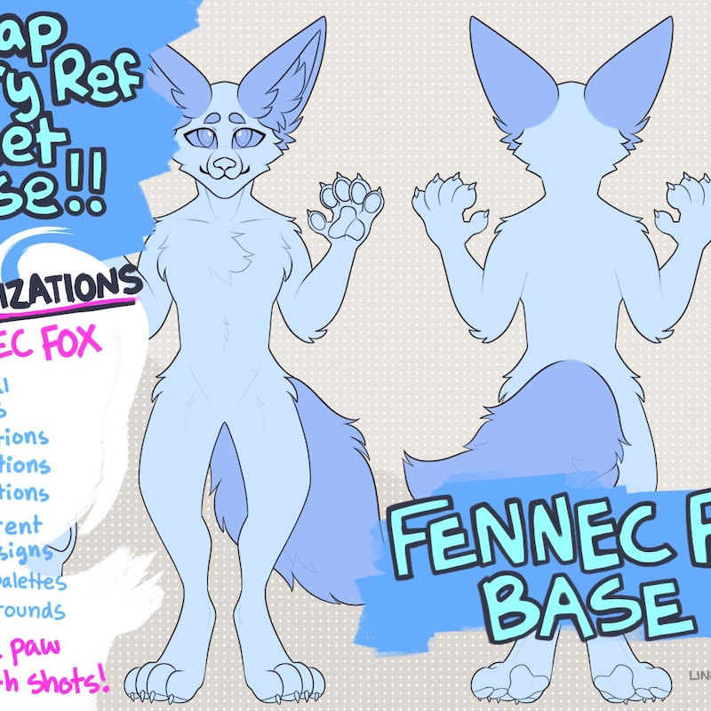 Fox Fursona Ref Sheet - Etsy