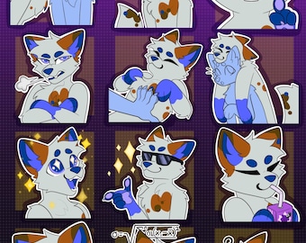 Digital Canine Furry Emote/Sticker Bases (Pack 6)