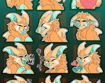 Digital Manokit Furry Emote/Sticker Bases (Pack 1)