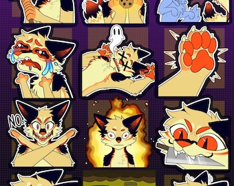 Digital Canine Furry Emote/Sticker Bases (Pack 5)
