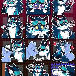 Digitala Novabeast Pälskling-emote-/klistermärkesbaser (2-pack)