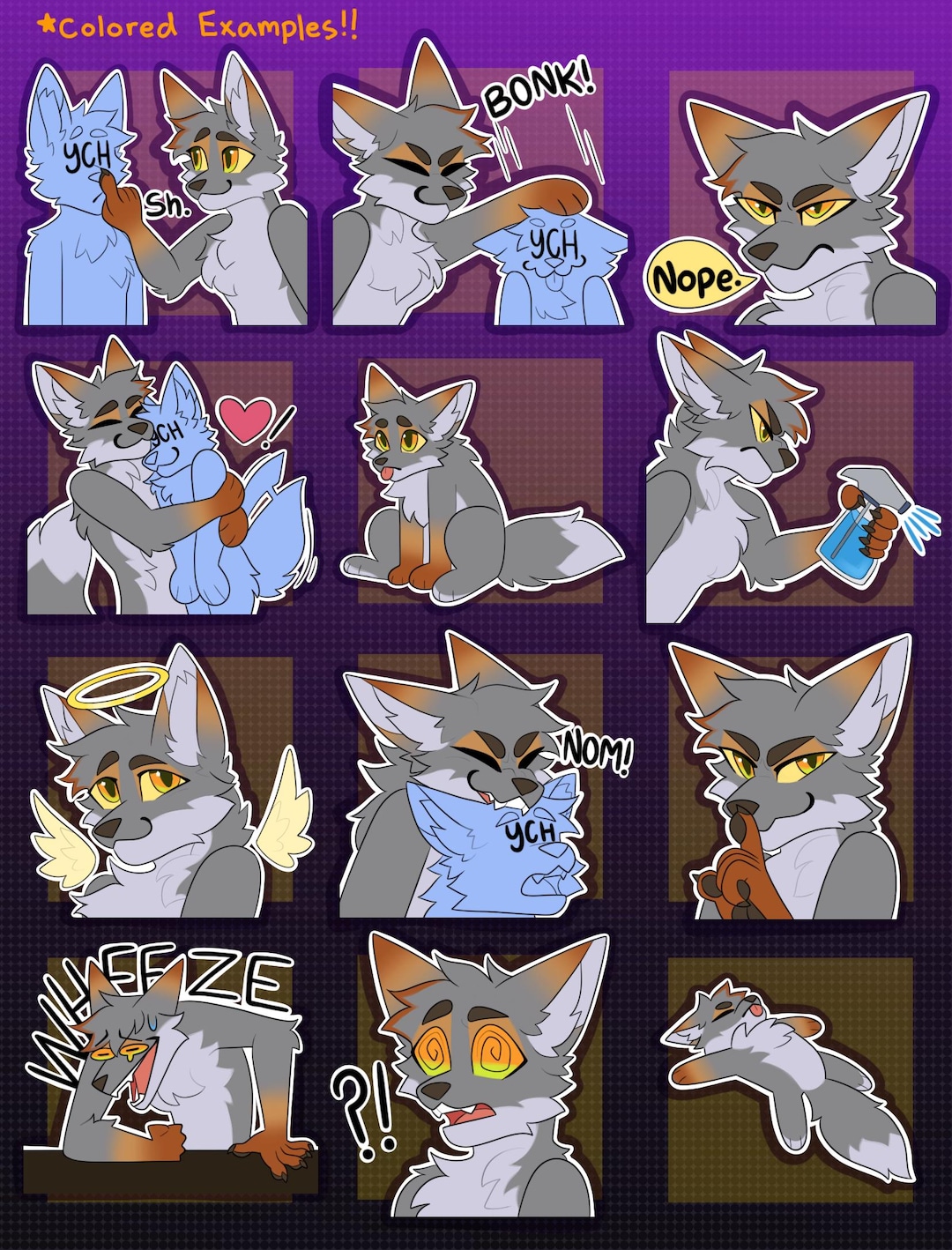 Digital Canine Furry Emote/sticker Bases (pack 3) - Etsy Spain