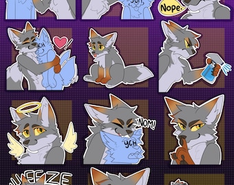 Digital Canine Furry Emote/Sticker Bases (Pack 3)