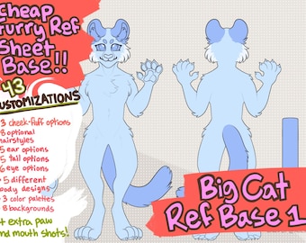 Furry Big Cat Reference Sheet Base 1