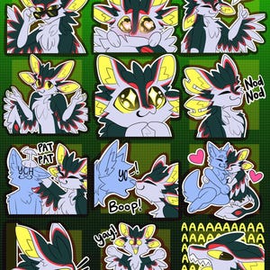 Digital Avali Furry Emote/Sticker Bases (Pack 2)