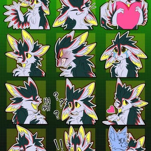 Digital Avali Furry Emote/Sticker Bases (Pack 1)