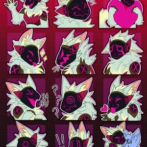Digital Protogen Furry Emote/Stickerbases (verpakking 1)