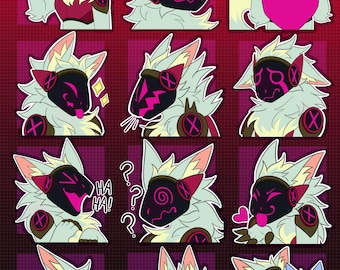 Digital Protogen Furry Emote/Sticker Bases (Pack 1)