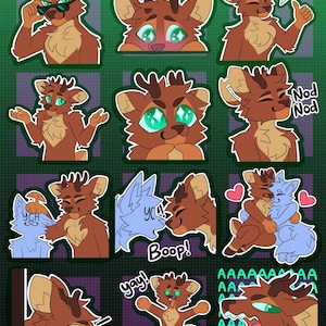 Digital Deer Furry Emote/Sticker Bases (Pack 2)