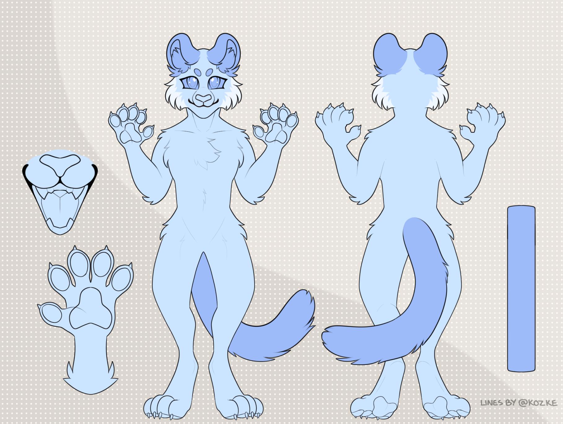Furry Big Cat Reference Sheet Base 1 - Etsy