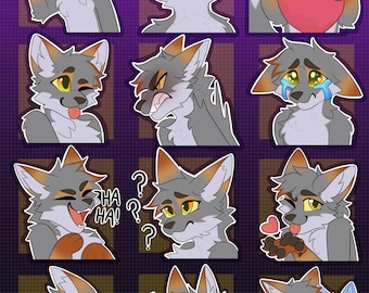 Digital Canine Furry Emote/Sticker Bases (Pack 1)