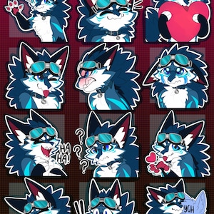 Digital Novabeast Furry Emote/Sticker Bases (Pack 1)