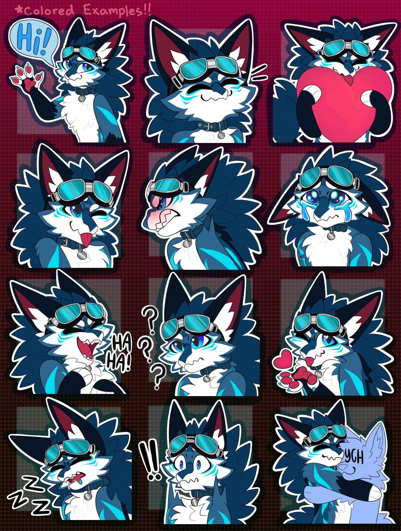 Digital Novabeast Furry Emote/sticker Bases (pack 1) - Etsy