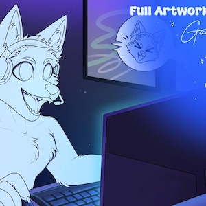 Base de obra de arte completa con temática furry - Lugar de encuentro para jugadores (canino)