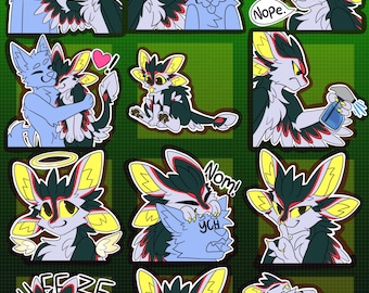 Digital Avali Furry Emote/Sticker Bases (Pack 3)