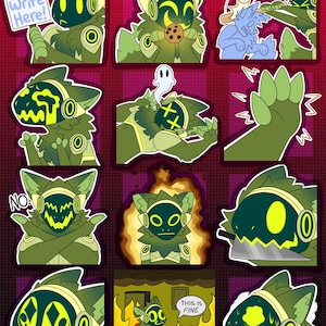 Digital Protogen harige emote/stickerbases (5 stuks)