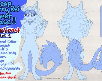 Furry Novabeast Symmetrical Reference Sheet Base