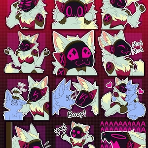 Digital Protogen harige emote/stickerbases (2 stuks)
