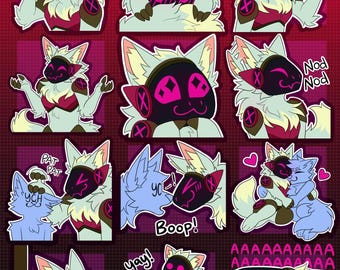 Digital Protogen Furry Emote/Sticker Bases (Pack 2)