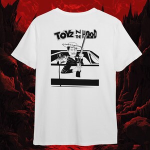 Funny Cult Movie T-Shirt – “Toyz in the Hood” Parody | Toy Story x Boyz n the Hood Mashup | Organic Cotton Unisex Tee