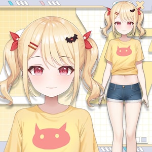 Vtuber-model | Vooraf gemaakt Vtuber-model | Live2D-model | Volledig getuigd | Klaar voor gebruik