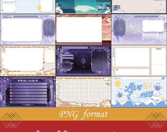 Sobreposição do Twitch - Sobreposição do Vtuber para sobreposição de transmissão do Twitch - Sala do Vtuber, Pacote de transmissão, Pacote do Twitch, Sobreposição de outono