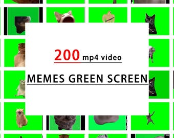 200 meme emote pack green screen, Meme bundle video green background, Funny Memes for content all Social Media, cat meme