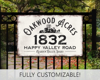 Custom Metal Sign, Personalized Sign, Address Sign, Kitchen Signs, Rustic Wall Decor, Personalized Gift, Custom Quote Sign, Outdoor Signs