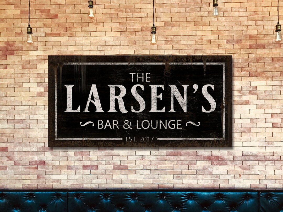 Personalized Bar Sign, Bar and Lounge Sign, Custom Bar Sign, Man Cave ...