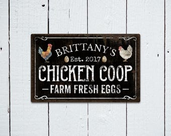 Custom Chicken Coop, Custom Farm Sign, Chicken Decor, Chicken Farm, Personalized Gift, Yard Decor, Chicken Lover Gift, Outdoor Sign