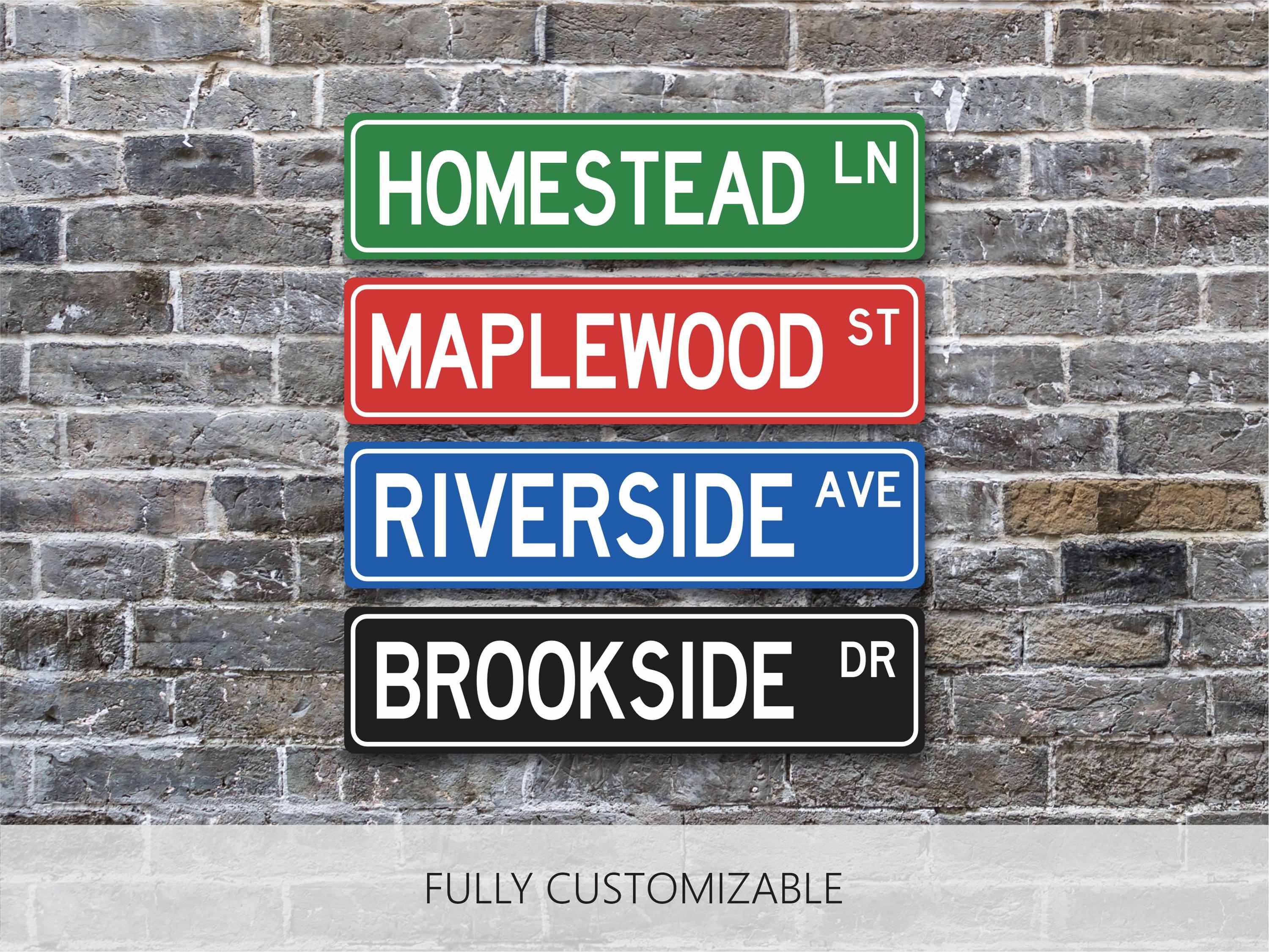 Custom Street Sign Sample Personalized Street Sign, Custom Street Sign, Street Signs, Road Sign ...