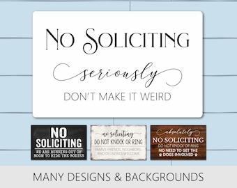 No Soliciting Sign, No Soliciting Yard Sign, No Soliciting Signs Funny, Sign for Door, Porch Sign, Porch Decor,Housewarming Gift, Funny Gift