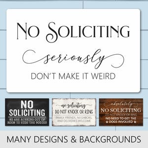 No Soliciting Sign, No Soliciting Yard Sign, No Soliciting Signs Funny, Sign for Door, Porch Sign, Porch Decor,Housewarming Gift, Funny Gift