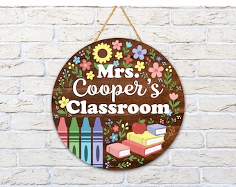 Custom Teacher Sign, Teacher Door Sign, Teacher Name Sign, Teacher Appreciation, New Teacher Gift, Gift for Teacher, Back to School Sign