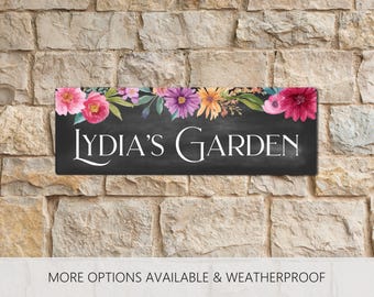 Personalized Outdoor Garden Sign, Garden Gifts, Garden Decor, Patio Decor, Grandmas Garden, Garden Flower Gift, Garden Art, Metal Sign