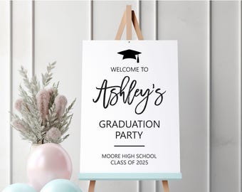 Graduation Party Welcome Sign, Graduation Sign, 2025 Graduation, Graduation Party Decor, Graduation Yard Sign, Graduation Decor