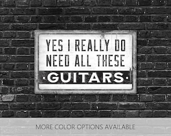 Guitar Metall Wall Art, Guitar Studio Decor, Music Room Decor, Music Lover Gift, Band Room Decor, Guitar Decor, Metal Sign