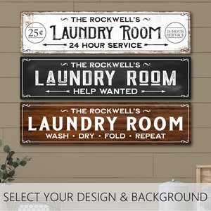 Custom Laundry Room Sign, Personalized Sign, Laundry Room Decor, Laundry Room Art, Laundry Room, Wall Decor, Rustic Decor, Farmhouse Decor