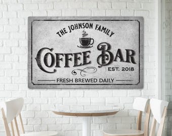 Freshly Brewed Coffee Bar Sign, Coffee Bar Decor, Coffee Wall Art, Coffee Lover Gift, Coffee Gift, Kitchen Wall Decor, Coffee Art, Gift