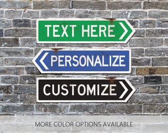 Custom Arrow Sign, Custom Street Sign, Directional Sign, Personalized Sign, Address Sign, Custom Name Sign, Outdoor Sign, Custom Metal Sign