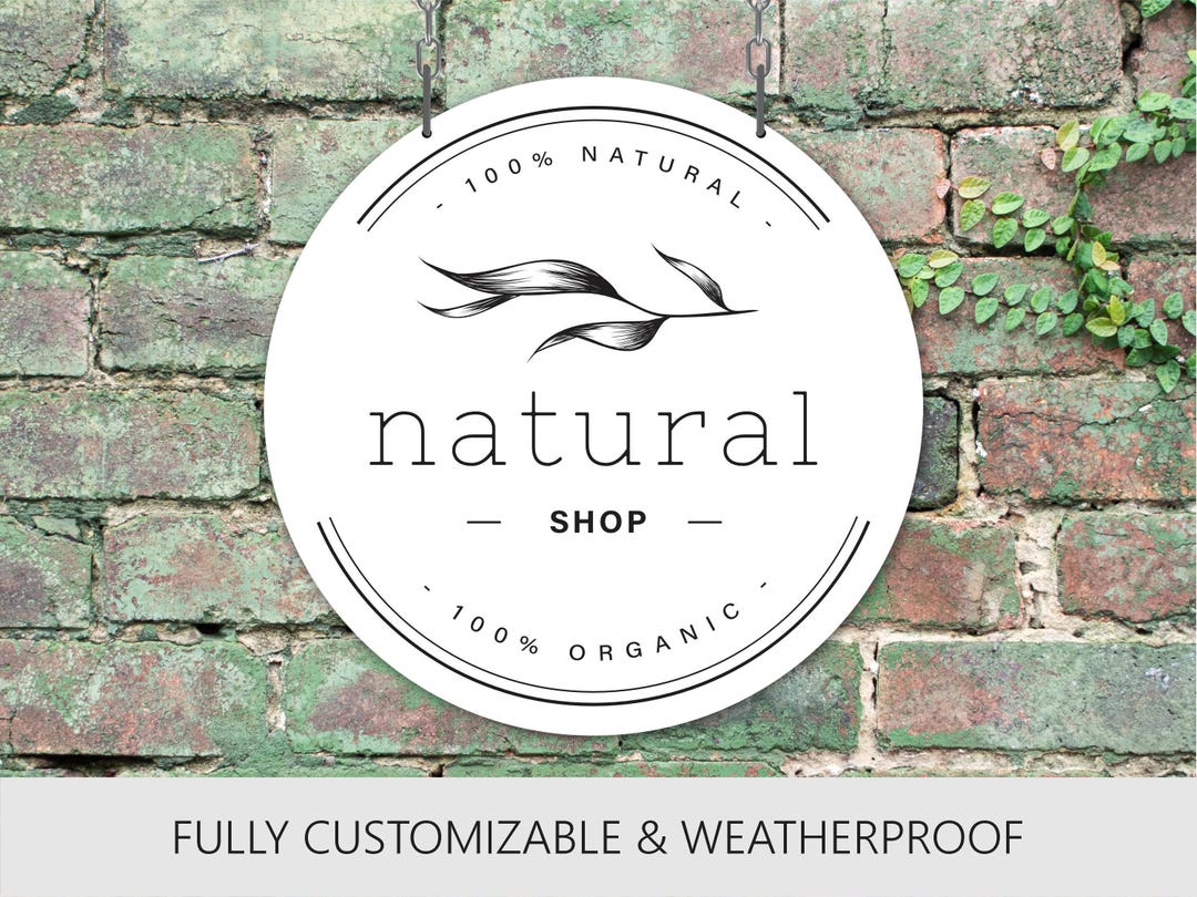 Custom Logo Sign, Business Logo, Logo Design, Outdoor Sign, Round Metal ...