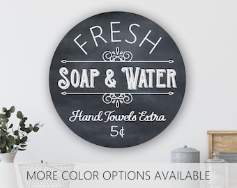 Fresh Soap & Water Sign, Bathroom Wall Decor, Farmhouse Bathroom Decor, Bathroom Sign, Bathroom Decor, Bathroom Art Decor, Home Decor