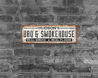 Custom BBQ Sign, BBQ Gift, Grillling Gift, Gift for Him, Cooking Gift, Outdoor Patio Decor, Kitchen Sign, Custom Name Sign, Man Cave Sign