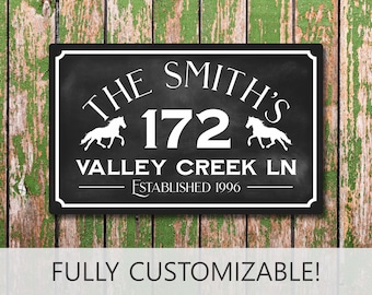 Custom Metal Sign, Address Sign, Rustic Decor, Vintage Wall Decor, Personalized Sign, Personalized Gift, Custom Quote Sign, Outdoor Signs