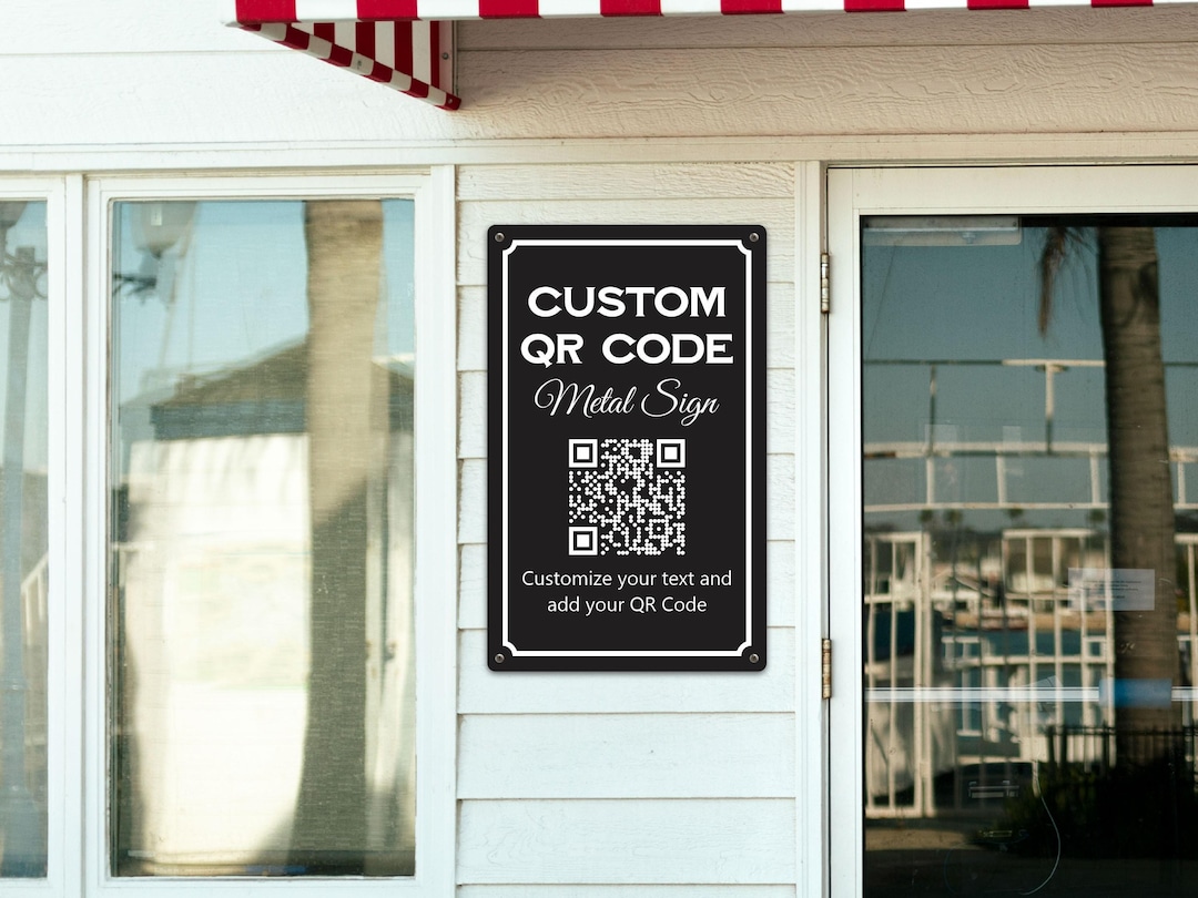Qr Code Sign For Store Example Custom QR Code Sign, Business Sign, Business Logo, Office Sign ...