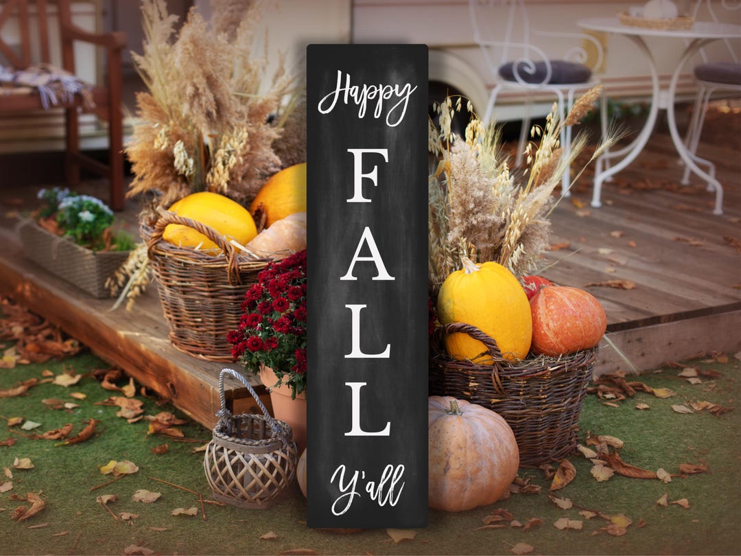 Happy Fall Yall Sign, Fall Decor, Fall Porch Sign, Fall Porch Decor ...